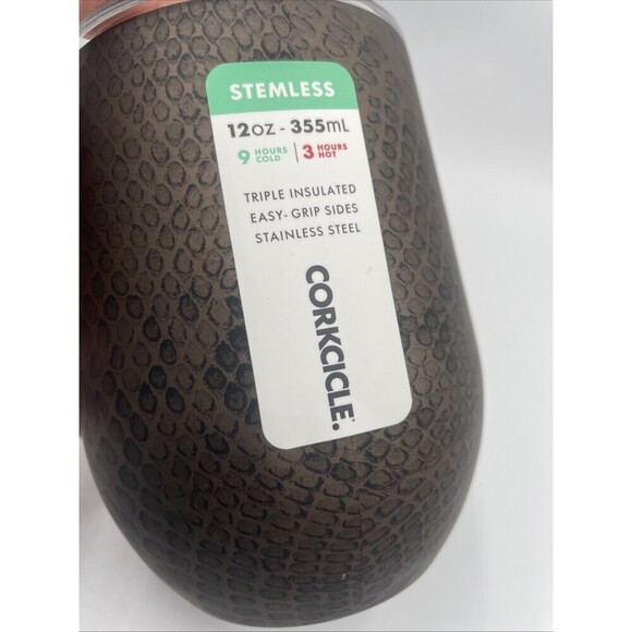 Corkcicle Stemless Rattle Snake 12oz Insulated Travel Tumbler Cup Wine Hot/Cold - Picture 5 of 6